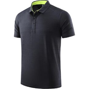 Mens Polo Shirts Dry Fit Sport T Shirt Performance Short Sleeve Athletic Tennis Golf Workout Polo Shirts