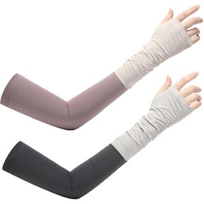 Sun Protection UV Gloves Women, Arm Cooling Sleeve Long Driving Sumer Gloves Anti Slip Sunblock Cycling Sleeve