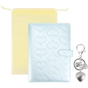 Multibey A5 Binder Cover Clear Soft PVC 6-Ring Binder Budget Evelopes System with Zipper Planner Organizer Refillable Notebook Journal Binder (Black, A5)