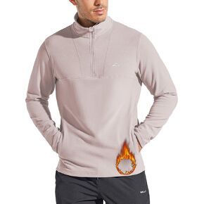 Willit Men's Fleece Pullover Quarter Zip Cold Weather Golf Sweatshirt Thermal Shirt with Pocket in Kuwait
