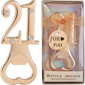 N&B 40th Birthday Bottle Opener for 40th Birthday Party Favor or 40th Wedding Anniversary Party Favor Opener (24 Pack, 40th Gold)