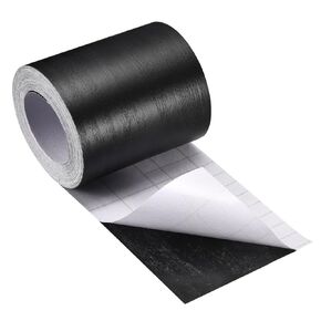 Wood Grain Repair Tape - 1 Pack Self Adhesive Wood Tape Fits for Tables Doors Floor Furniture Renovation - PVC Durable Multi-Use Adhesive Patch - (4.7-inch x 16-ft Black)