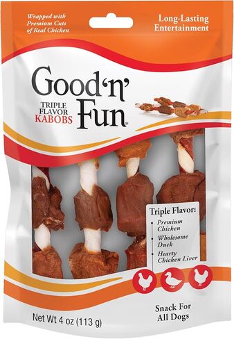 Good ’n’ Fun Triple Flavor Twists, Rawhide Chews for All Dogs, 90 Count (3 Packs of 30 Count) in Kuwait