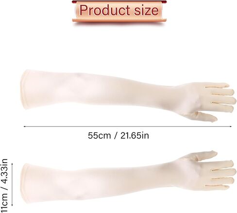 AHQiZFX Opera Gloves Long Opera Party Gloves for Women 1920s Long Elbow Satin Gloves Evening Party Dance Gloves Over Elbow Stretch Long Opera Gloves Bridal Evening Dress (Yellow) in Saudi Arabia