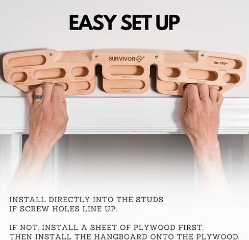 Survivor The Pro Hangboard - Rock Climbing Training Board - Improves Finger, Hand, and Forearm Strength in Saudi Arabia