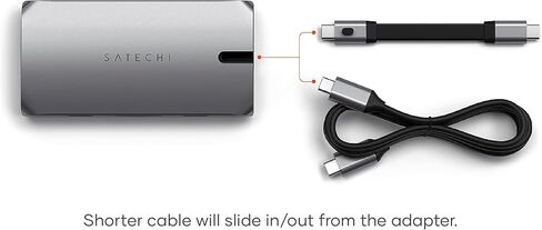 Satechi USB C Hub Multiport Adapter, USB C Docking Station 9 in 1, 4K HDMI, 100W USB C PD Charging, USB C Data, 2 USB-A, GbE, Micro/SD Card Readers, VGA, for MacBook, Windows - Black in Saudi Arabia