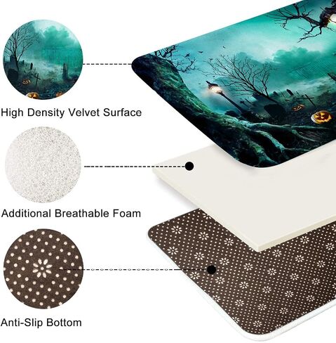 Arttown Autumn Falling Maple Leaves Bathroom Rugs and Mats Sets 2 Piece, Orange Fall Bathroom Rugs Non Slip, Farmhouse Absorbent Microfiber Memory Foam Bath Mat Machine Washable Bathroom Floor Mats in Saudi Arabia