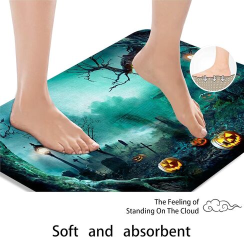 Arttown Autumn Falling Maple Leaves Bathroom Rugs and Mats Sets 2 Piece, Orange Fall Bathroom Rugs Non Slip, Farmhouse Absorbent Microfiber Memory Foam Bath Mat Machine Washable Bathroom Floor Mats in Saudi Arabia