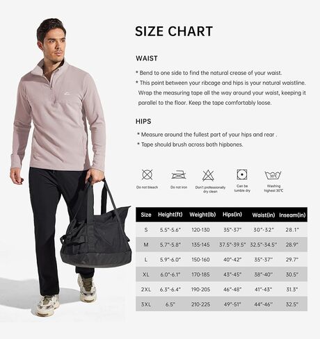 Willit Men's Fleece Pullover Quarter Zip Cold Weather Golf Sweatshirt Thermal Shirt with Pocket in Kuwait