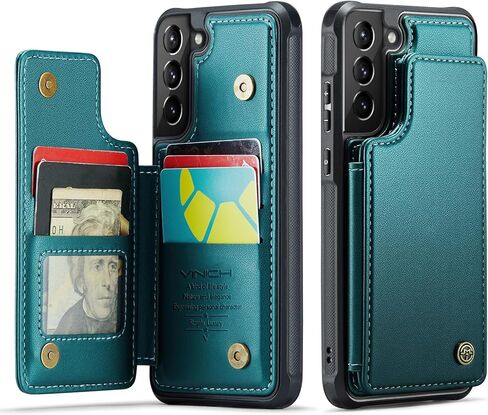 حافظة لهاتف سامسونج جالاكسي S21 بلس مع حامل بطاقات، حافظة محفظة لهاتف سامسونج S21 بلس للنساء والرجال مع خاصية حجب RFID، حافظة متينة مضادة للصدمات لهاتف جالاكسي S21 بلس 5G، أرجواني in Kuwait