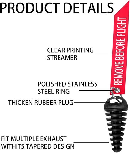 Bittwee 2PCS Motorcycle Muffler Exhaust Wash Plug, Dirt Bike Muffler Exhaust Tail Pipe Air-bleeder Plug, Universal Fit（Red） in Saudi Arabia
