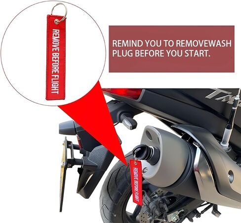 Bittwee 2PCS Motorcycle Muffler Exhaust Wash Plug, Dirt Bike Muffler Exhaust Tail Pipe Air-bleeder Plug, Universal Fit（Red） in Saudi Arabia