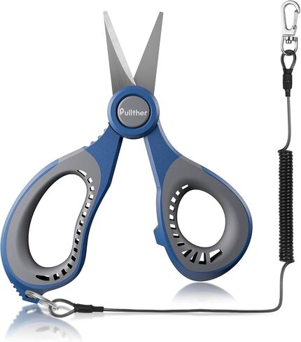 5.66" Fishing Scissors,Super Sharp Braided Line Cutter,Fishing Scissors Saltwater,Lncludes Lanyard,Multifunction Fishing Line Clippers for Freshwater and Saltwater Use. in Saudi Arabia
