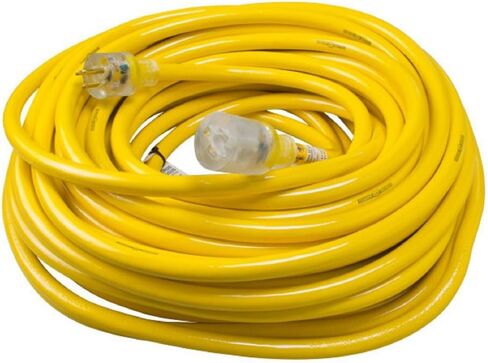 Yellow Jacket Extra Heavy Duty Extension Cord, 50Ft, 10 Gauge, 3 Conductor, Lighted End, STJW, Yellow, 2805 in Saudi Arabia