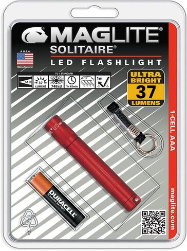 MagLite Solitaire LED 1-Cell AAA Flashlight – Compact, Water-Resistant, Adjustable Beam – Black in Kuwait