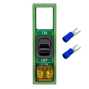 DIN Rail Mount Paddle Rocker Switch Module, 10Amp 250VAC / 50VDC (6 Channel)