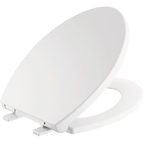 Delta Faucet 810903-WH Morgan Elongated Standard Close Toilet Seat with Non-slip Seat Bumpers, White