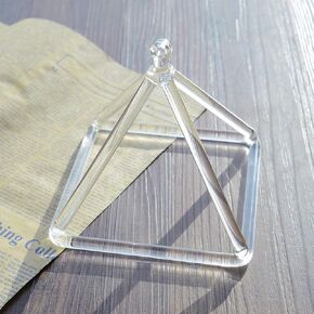 TOPFUND Quartz Singing Pyramid 10 inch with Artificial Leather Carrying Case and Quartz Suede Mallet