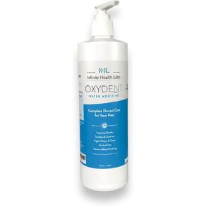 Oxydent Premium Pet Dental Care Solution - Pet Water Additive & Mouthwash for Teeth Cleaning - Eliminate Bad Dog & Cat Bad Breath - Dog Dental Rinse - Fights Tartar & Plaque