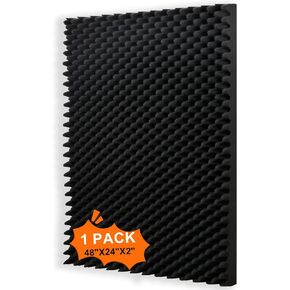 4 pcs, 48x24x2 inches acoustic foam panels Egg Crate Foam Padding sound proof panels for walls Soundproof Foam Studio Acoustic Treatment Studio Foam panels Soundproofing Used to Absorb Echoes