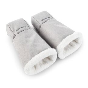 UPPAbaby CozyHandmuff - Easily Attaches to Stroller Handlebars - Ultra-Plush, Weather-Proof Hand Protection - Savannah (Pearl Gray Jacquard)