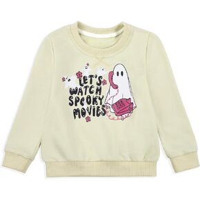 Toddler Baby Halloween Sweatshirt Boy Girl kids Outfit Pumpkin Crewneck Pullover Long Sleeve Shirt