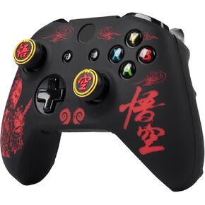 RALAN Controller Skin for Xbox One, Anti-Slip Silicone Controller Cover Protector Case Compatible for Xbox 1 Wireless/Wired Gamepad Joystick with 2 Cute Thumb Grips Caps.