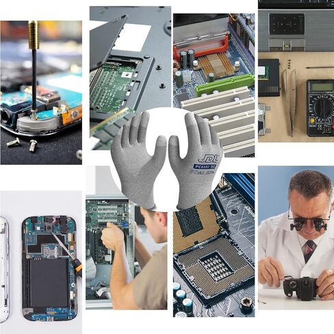 JDL ESD Work Gloves, Anti-Static Gloves for PC Building, Computer Installation & Repair, High Resistance Carbon Fiber Gloves in Saudi Arabia