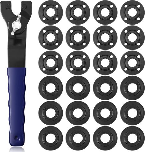 Hicarer 25 Pcs Angle Grinder Nut Angle Grinder Wrench Kit 5/8"-11 Flange Metal Lock Nut Wrench Compatible with Dewalt Makita Bosch Hitachi Metabo in Saudi Arabia