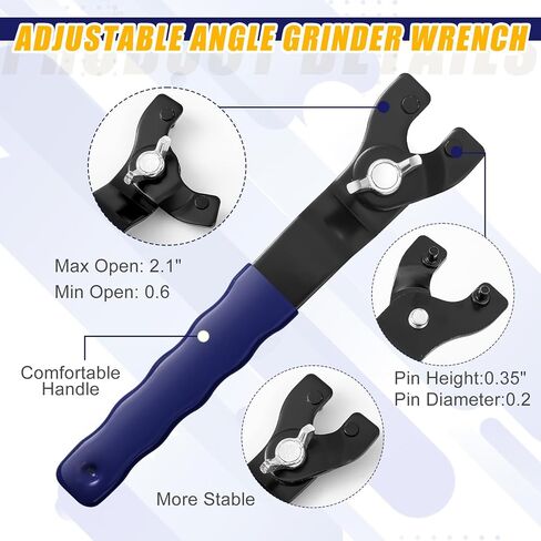 Hicarer 25 Pcs Angle Grinder Nut Angle Grinder Wrench Kit 5/8"-11 Flange Metal Lock Nut Wrench Compatible with Dewalt Makita Bosch Hitachi Metabo in Saudi Arabia