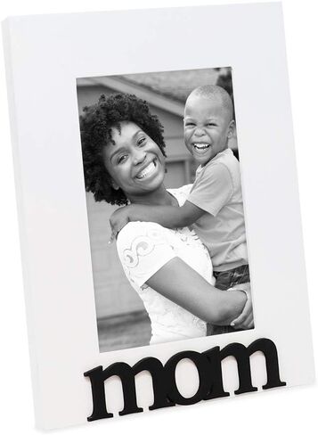 Isaac Jacobs Black Wood Sentiments Mom Picture Frame, 4x6 inch, Photo Gift for Mother, Family, Display on Tabletop, Desk (Black) in Saudi Arabia