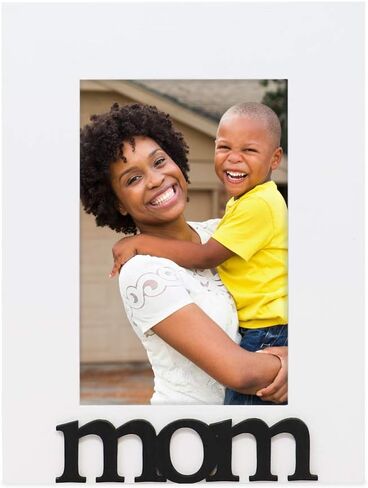 Isaac Jacobs Black Wood Sentiments Mom Picture Frame, 4x6 inch, Photo Gift for Mother, Family, Display on Tabletop, Desk (Black) in Saudi Arabia