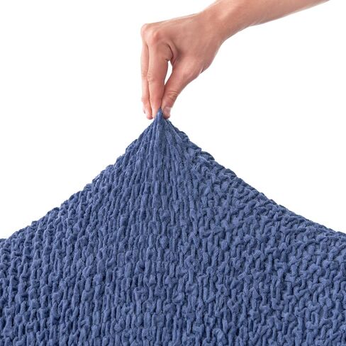 PAULATO BY GA.I.CO. Chaise Lounge Cover Lounge Chair Sofa Slipcover- Soft Polyester Fabric Slipcovers - 1-Piece Form Fit Stretch Furniture Slipcover - Velvet Collection - Black (Chaise Lounge) in Kuwait