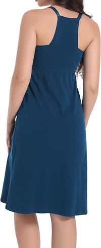 SUIEK Womens Maternity Nursing Tank Tops Cotton Camisole Breastfeeding Nightgown in Kuwait