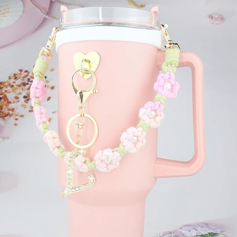 VIQWYIC 2 Pack Initial Letter Keychain for Women Girls, Bling Rhinestones A-Z Alphabet Keyring Handbags Charms (Gold&Silver) in Kuwait