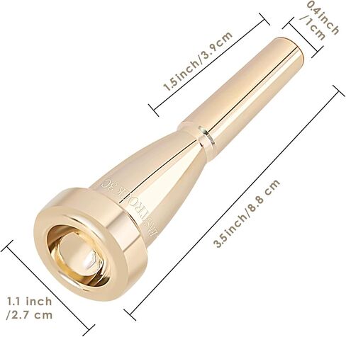 EastRock 3C Trumpet Mouthpiece Gold Bb Trompeta Mouthpiece Trumpet Instrument Accessories Vacuum Packed in Saudi Arabia