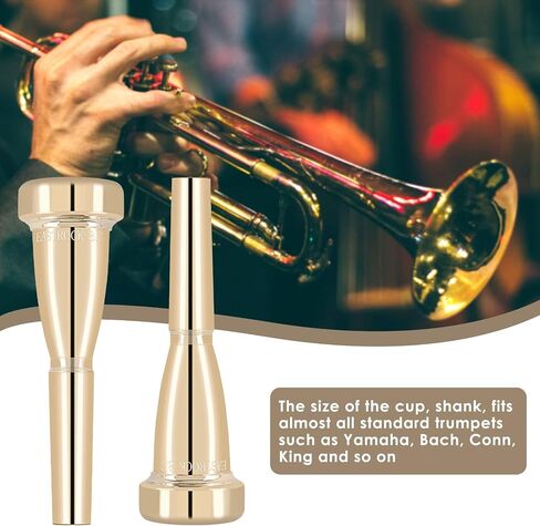 EastRock 3C Trumpet Mouthpiece Gold Bb Trompeta Mouthpiece Trumpet Instrument Accessories Vacuum Packed in Saudi Arabia