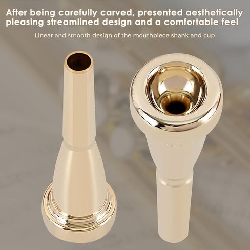 EastRock 3C Trumpet Mouthpiece Gold Bb Trompeta Mouthpiece Trumpet Instrument Accessories Vacuum Packed in Saudi Arabia