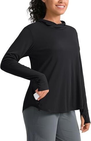 Pudolla Women's Sun Protection Shirt UPF 50+ Long Sleeve Lightweight UV Hoodie for Women Hiking Outdoor Fishing Summer in Saudi Arabia