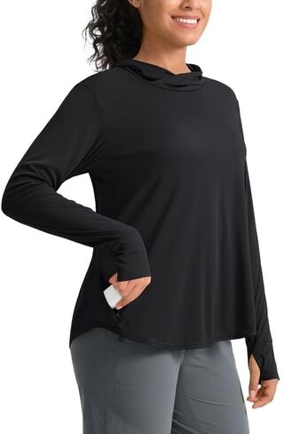 Pudolla Women's Sun Protection Shirt UPF 50+ Long Sleeve Lightweight UV Hoodie for Women Hiking Outdoor Fishing Summer in Saudi Arabia