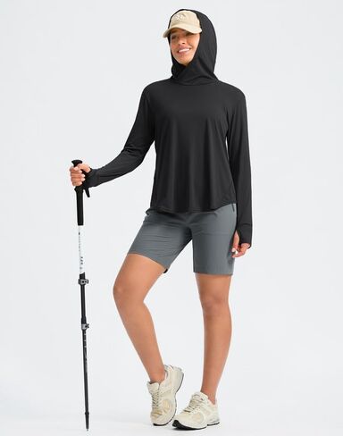 Pudolla Women's Sun Protection Shirt UPF 50+ Long Sleeve Lightweight UV Hoodie for Women Hiking Outdoor Fishing Summer in Saudi Arabia