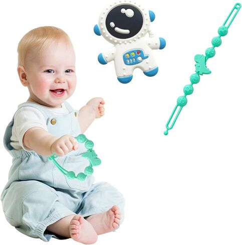 Silicone Teething Toys for Infant Toddler,Relief Soothe Babies Gums Set,BPA Free Freezable Dishwasher and Refrigerator Safe,Silicone Teething Toys for Babies 3 6 12 Months (215MM*25mm) in Saudi Arabia