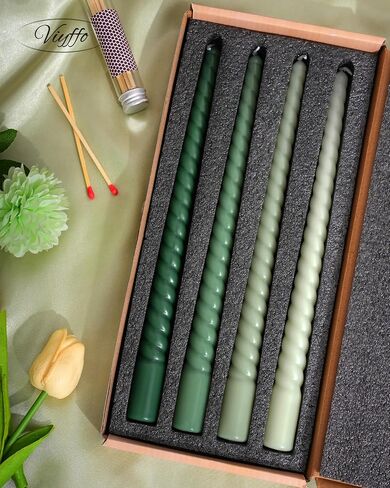 Viyffo 10 Inch Brown Taper Candles Set of 4 Unscented Smokeless Long Tall Tapered Candle for Candlesticks Wedding Home Decor Dinner in Saudi Arabia