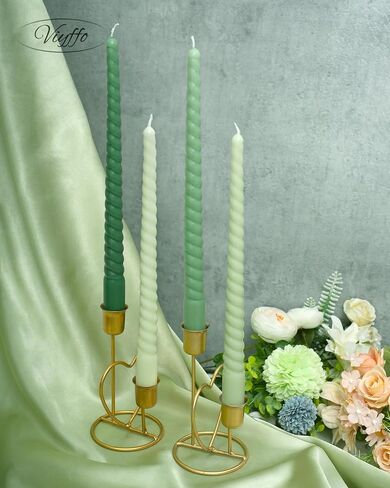 Viyffo 10 Inch Brown Taper Candles Set of 4 Unscented Smokeless Long Tall Tapered Candle for Candlesticks Wedding Home Decor Dinner in Saudi Arabia