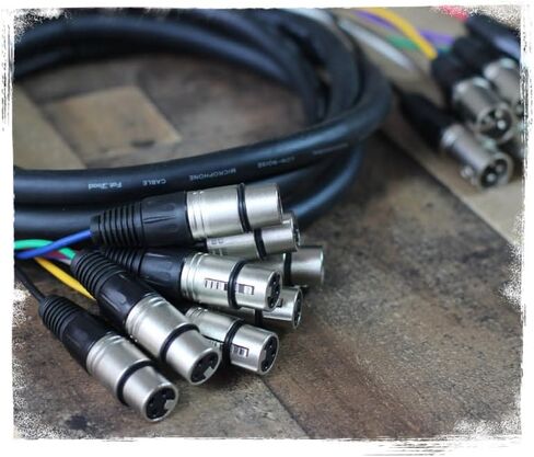 Fat Toad XLR Snake Cable Patch (10ft X 8 Channels) Studio Stage, Live Sound Recording Multicore Cords | Pro Audio Shielded Balanced Wires for Microphone Interface Hub, DJ Digital Mixer, Amplifier in Saudi Arabia