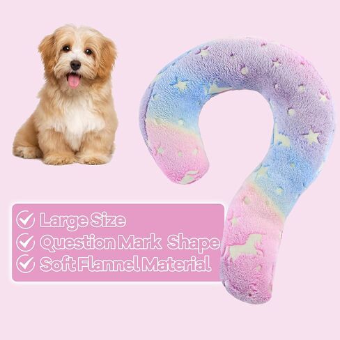 Glow-in-The-Dark Dog Pillow,Question Mark Dog Calming Pillow for Anxiety Relief,Machine Washable Dog & Cat Pillow Training Toy for Joint Relief, Better Sleep in Saudi Arabia