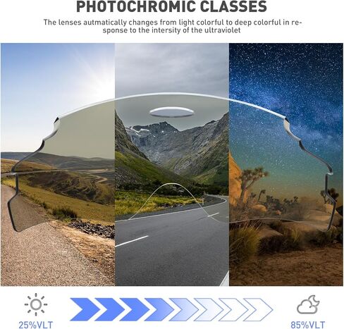 نظارات شمسية لركوب الدراجات فوتوكروميك للرجال والنساء، نظارات شمسية رياضية عالية الدقة لركوب الدراجات الجبلية in Kuwait