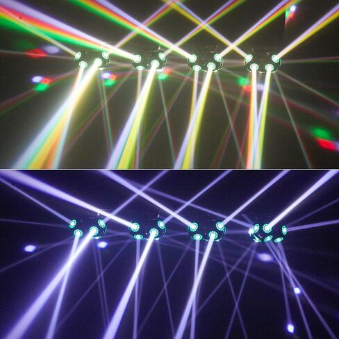 ضوء الرأس المتحرك، ضوء مسرح Gruolin DJ 8 * 15 وات LED RGBW شعاع دوران لا نهائي مع تأثير هالة ملون، DMX والتحكم في الصوت لإضاءة مسرح الديسكو والنادي والبار DJ in Saudi Arabia