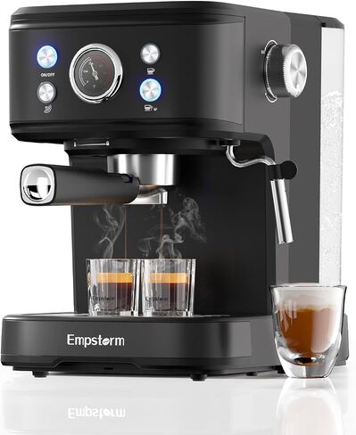 Espresso Machine With Cold Brew, 20 Bar Hot and Cold Espresso Maker with Milk Frother Steam Wand, Easy to Use & Clean, Hot and Cold Coffee Machine for Home, Office and RV in Saudi Arabia