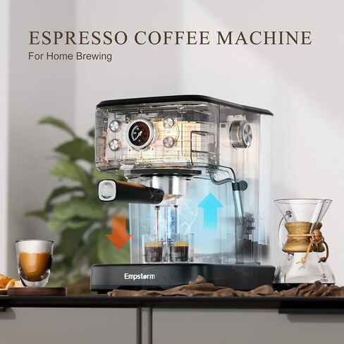Espresso Machine With Cold Brew, 20 Bar Hot and Cold Espresso Maker with Milk Frother Steam Wand, Easy to Use & Clean, Hot and Cold Coffee Machine for Home, Office and RV in Saudi Arabia